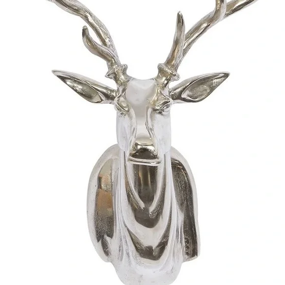 Stunning Silver Patronus Stag Aluminum Metallic Eclectic Deer Wall Art 🦌 - Picture 5 of 16